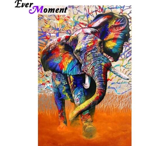 Ever Moment Diamond Painting Elephant Handmade Picture Of Rhinestone 5D DIY Diamond Embroidery Decoration For Home ASF1386