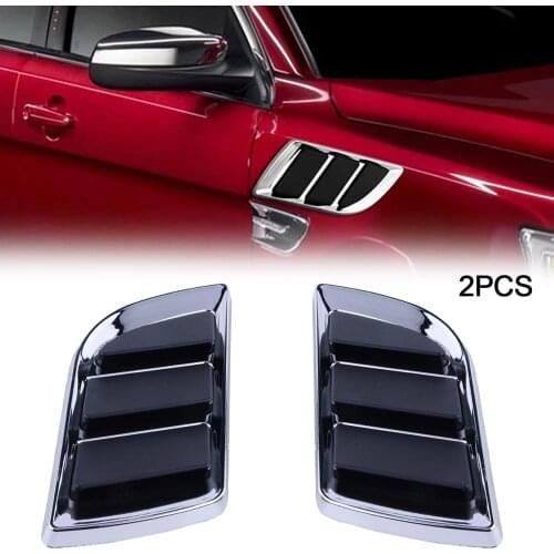 Car Side Air Flow Vent Hole Cover Fender Bonnet Vent Grille Duct Decor Car Styling Shark Gill Decoration Sticker Exterior Parts