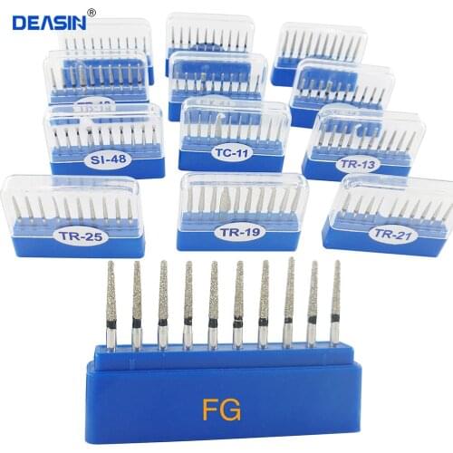 Free shipping 100pcs Dental Diamond Burs for High Speed Handpiece Medium FG 1.6M Brand New