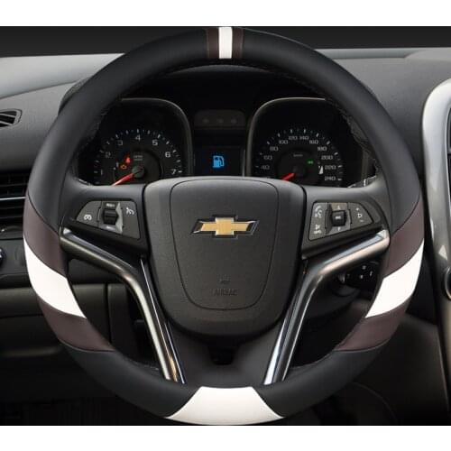 38CM for Chevrolet Orlando Colorado Malibu Cruz Car Styling Microfiber Leather Steering Wheel Cover Interior Accessories