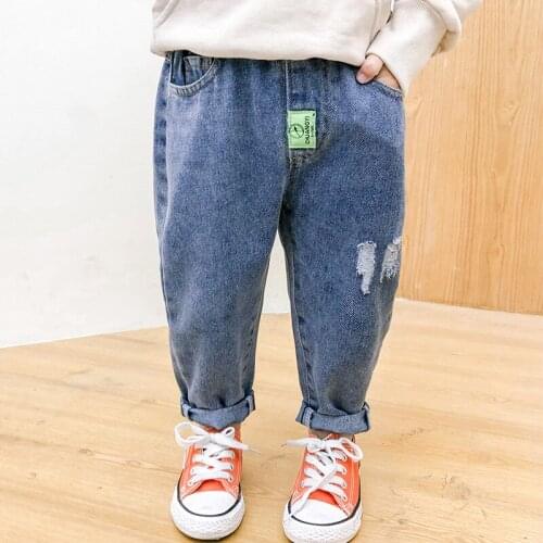 Autumn Spring Baby Boys Jeans Pants Kids Clothes Cotton Casual Children Trousers Denim Boys Clothes 2-6Year