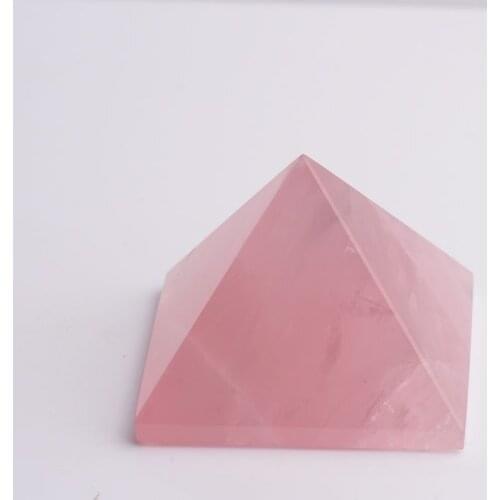 Natural rose quartz healing crystal pyramid Fashion Energy Healing Feng Shui Egypt Egyptian pink Crystal Ornament Home Decor
