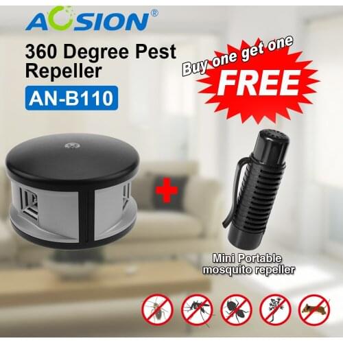 Aosion electronic Pest Control Ultrasonic Mouse Repellent Home Rodent Rat Repeller(got a protable mosquito repeller free)