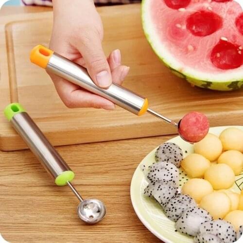 Stainless Steel Watermelon Scoop, Ice Cream Scoop, Multi-function Fruit Scoop Assortment Tool