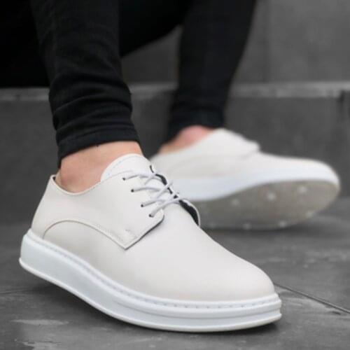 BA0003 Laced Classic White Thick Sole Casual Men Shoes Sports Shoes Olarak'da Wearable Fashionable Design And Reasonable Price