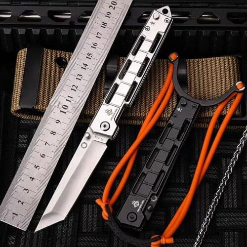 Combination Elastic Folding Knife Portable Sharp Knife Outdoor Folding Knife Field Survival Self-defense Saber Short Knife