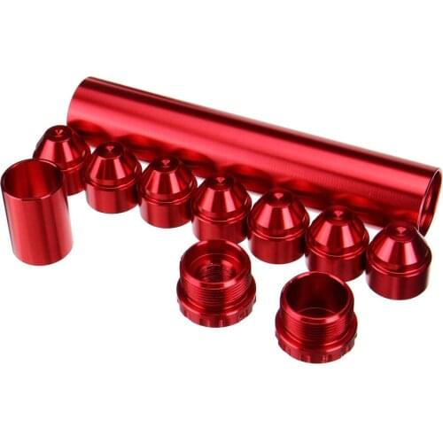 11Pcs Red 1/2inch-28inch Aluminum Fuel Filter Kit Fit For NAPA 4003 WIX 24003