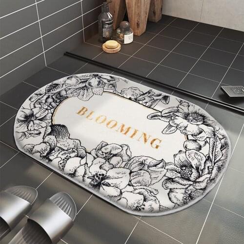 Non-Slip Bath Mat Absorbent Entrance Door Mat Soft Bath Rugs Nordic Style Hallway Bathroom Carpet Living Room Home Decoration