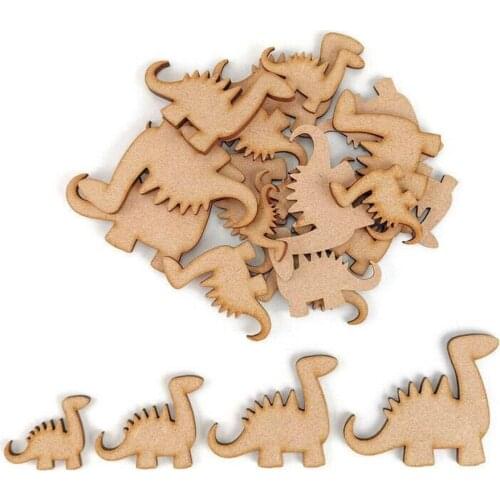 Cute Dinosaur MDF Craft Shapes Wooden Blank Embellishment Pack dino nursery roar