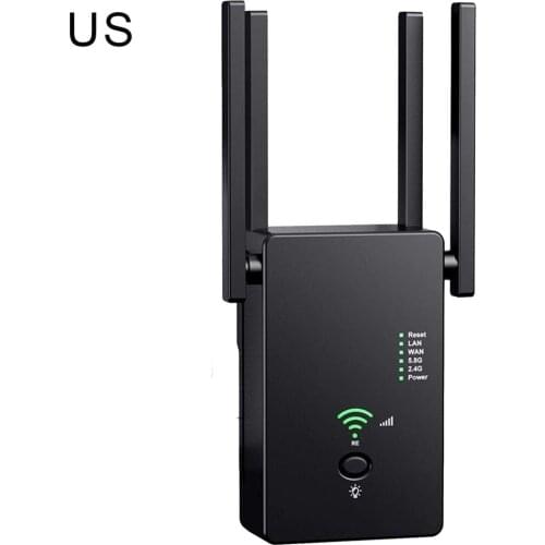 1200Mbps Mini Gigabit Wifi Router Dual Band 2.4GHz&5.8GHz Wifi Repeater Signal Booster Powerline adapter Extender Wireless AP
