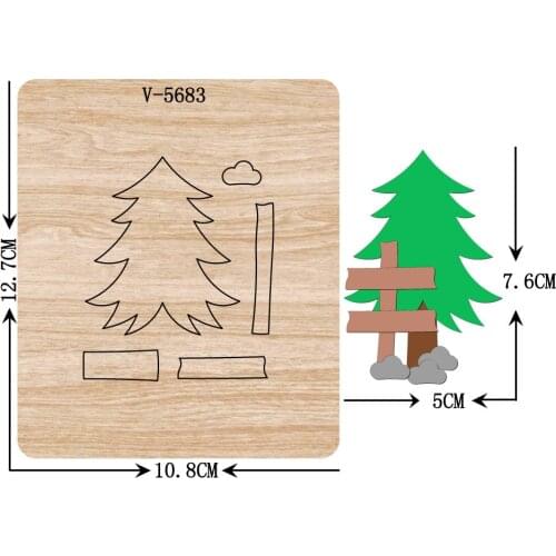 New tree wooden dies cutting dies for scrapbooking Multiple sizes V-5683