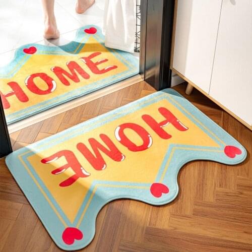 New Imperial Crown Carpets for Living Room Flower Printed Parlor Bedroom Chair Rugs Toilet Bath Decorate Non-slip Door Bath Mat