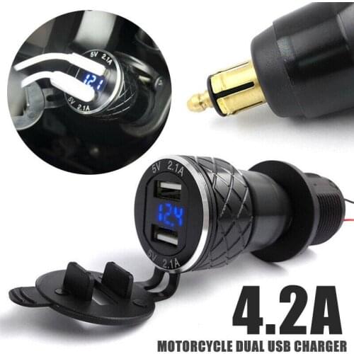 Suitable For BMW R1200GS Triumph Tiger 800XC Hella DIN to Dual USB Motorcycle Charger 5V