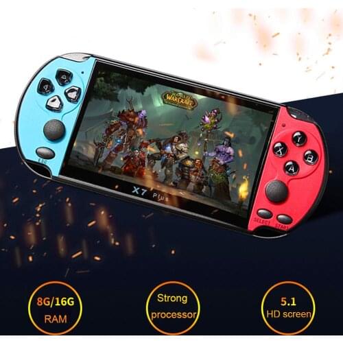 Coolbaby X7 Plus 5.1 inch Retro Handheld Game Console Built in 3000 Game Support MP4 MP5 Player For PSP GBA MD Joystick Game