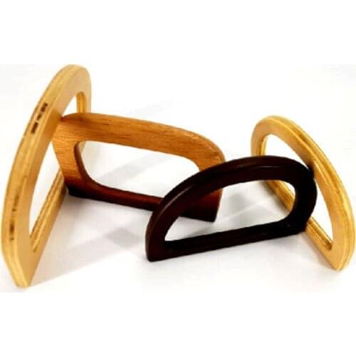 1pcs Wooden Handle Replacement Diy Purse Handbag Bag Handles Ring Portable Bag Strap Tote Bag Accessories