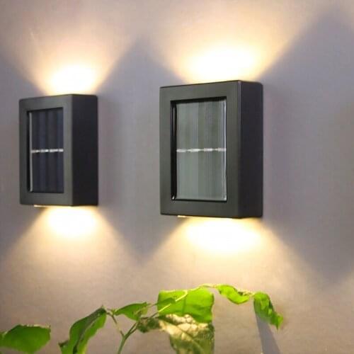 2PCS Solar Wall Lamp Outdoor Garden Waterproof Light Decorative Lamp For Garden Decoration Street Courtyard Light LED Wall Light