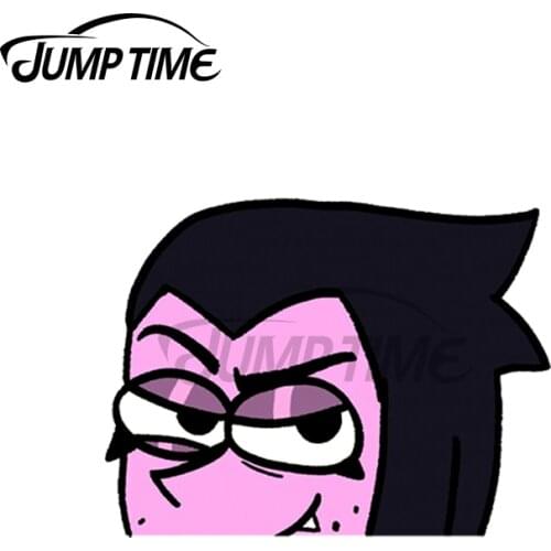 Jump Time 13 x 8cm For Peeking Professor Venomous Car Stickers Cartoon Decal Fashion Decals Car Accessories Suitable for VAN RV