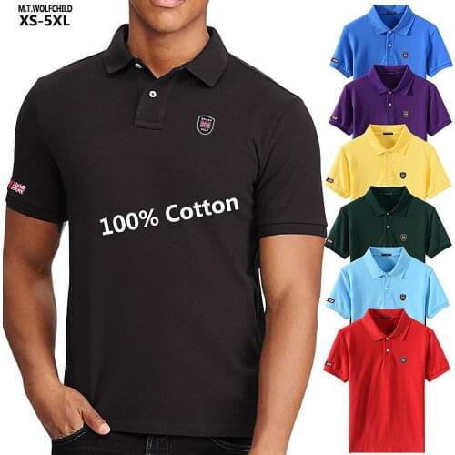 High Quality 100% Cotton Summer New-Design Mens Short Sleeve Polos Shirts Casual Polos Homme Fashion Sportswear Male Tops XS-5XL