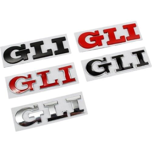 1X 3D Metal GLI Decals Sticker For Volkswagen VW POLO Golf 4 5 6 7 MK4 MK5 MK6 MK7 GLI Car Trunk Body Emblem Badge Sticker