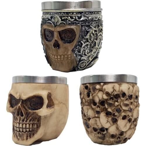 1Pcs 3D Knight Warrior Skull Mug Gothic Style Halloween Decoration Skeleton Cup Beer Coffee Mug Gift