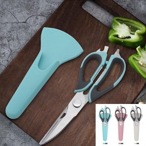 1PC Multifunctional Scissors Cutting Tool Meat Vegetable Barbecue Meat Cutting BBQ Bone Knife Kitchen Tool Nutcracker Corkscrew
