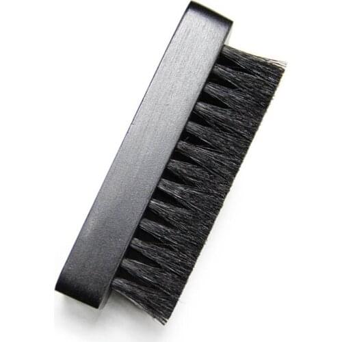 1 PC Pappus Wood Handle Portable Buffing Brush Black Hog Bristle Brushes Boot Shoes Brush Home Cleaning Tool