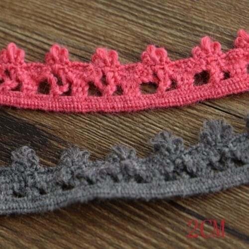 18MM 10yards/lot 2Color Options Exquisite Soluble Embroidery Cotton Thread Elastic Force Lace DIY Clothing Accessories