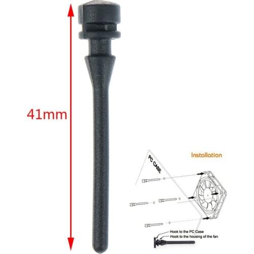 20pcs Anti Vibration Mount Silicone Screws Noise Reduction Equipment 41MM Screw Pin Rivet Rubber PC Fan Noise Absorbtion Fans