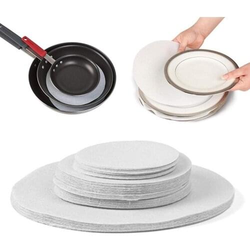 24pcs/Lot Soft Felt Plate Dividers China Storage Separator Protectors for Porcelain Glass Dinnerware Kitchen Supplies