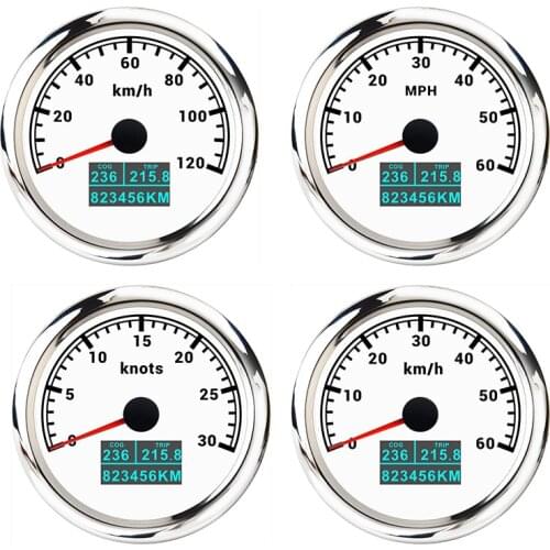 3 in 1 85mm GPS Speedometer Odometer For Motorcycle Marine Boat MPH Knots 120kmh 200kmh Speed Gauge With GPS Antenna 9-32V