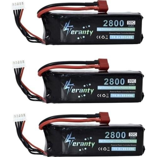 2800mah 14.8V BATTERY RC 4s Lipo Battery 14.8V 30C 803496-4s for FT010 FT011 RC boat RC Helicopter Airplanes Car Quadcopter 3pcs