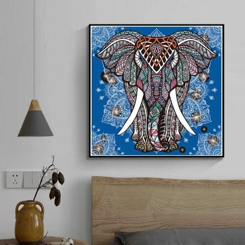 5D DIY Diamond Painting Animal Rhinestone Art Picture Full Square/Round Elephant Diamond Embroidery Mosaic Home Decoration Gift