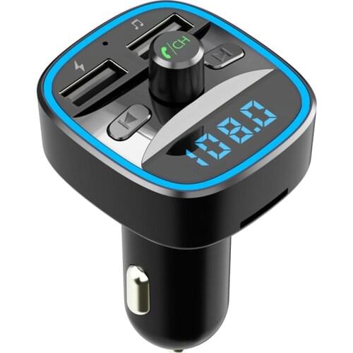Car Lossless MP3 Music Player Bluetooth 5.0 Receiver FM Transmitter Dual USB Car Charger U Disk TF Card Built-in Microphone