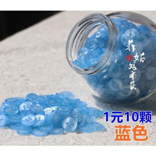 Free shipping 200pcs/lot blue buttons shirt clothes accessories diameter 11mm