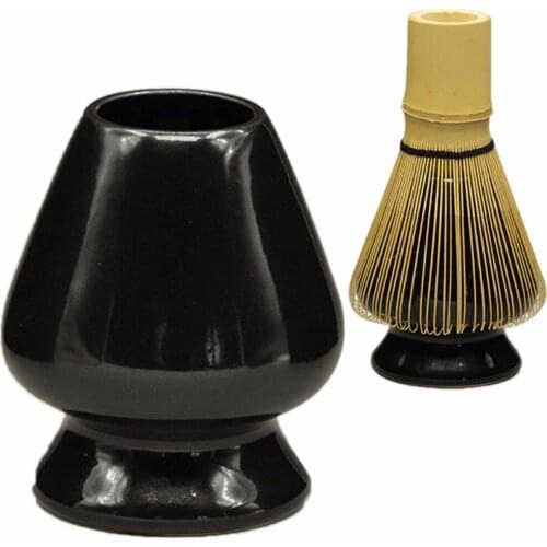 Black Celadon Matcha Whisk Stand Kusenaoshi Chasen Shaper Holder Ceremonial
