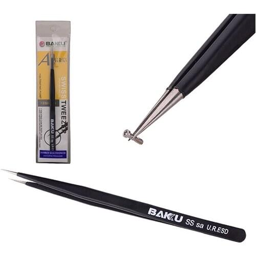 BAKU BK-A8-SS-SA-UR-ESD SLIM LONG END TWEEZERS