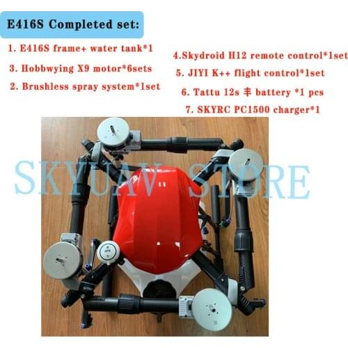 EFT E416S 4 Axis 16L Spraying Gimbal System Folding Quadcopter Brushless Spray System with RC FC X9 Power Battery Full Set