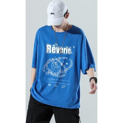 Street Fashion T- shirt Mens 2021 Summer Funny letter print Tshirts Casual Pink Mens 100% Cotton Hip Hop Short Sleeve Tees