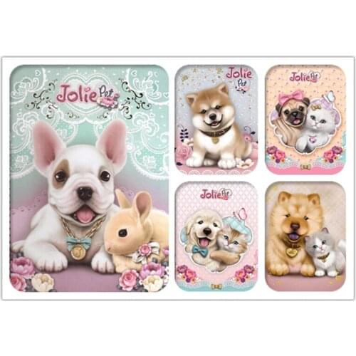 Cat Dog Pet Full Display Square/Round Cartoon Animal 5D Diamond Painting Diamond Embroidery Diamond Mosaic Diamand Needlework