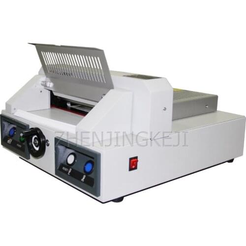 220V Small Cut Paper Machine High Power Electric Desktop Biding Document Bill Paper Binding Cut Paper Knife Crop Machine Sharp