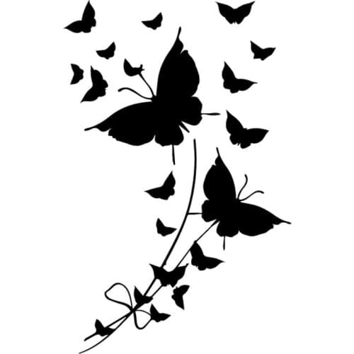 Fashion Car Stickers Bunch of Butterflies Pretty Butterfly Art Transfer Decals PVC Motorcycle Auto Waterproof Decal Decoration