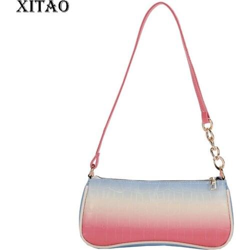 XITAO Shoulder Bags Fashion New Women Fashion Crocodile Pattern Western Style All-match 2021 Elegant Patchwork Bags CLL1889