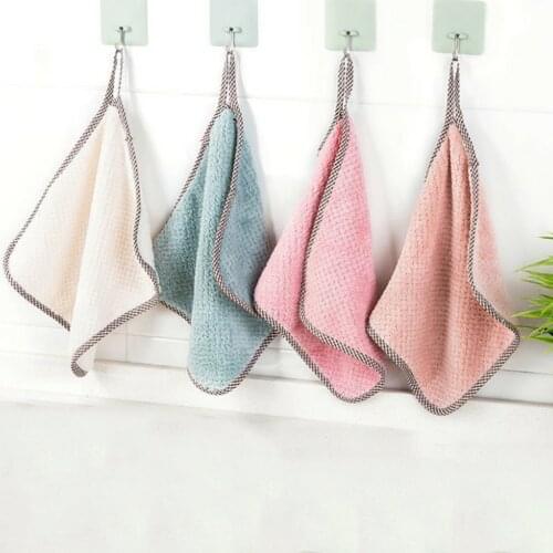 NEW Double-layer Absorbent Microfiber Kitchen Dish Cloth Non-stick Oil Household Cleaning Wiping Towel Kichen Tool