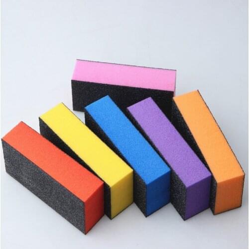 Professional 5pcs Nail File 3 Sides Sanding Polishing UV Nail Gel Sandpaper Buffer Block For Manicure Salon Nail Art Toolos