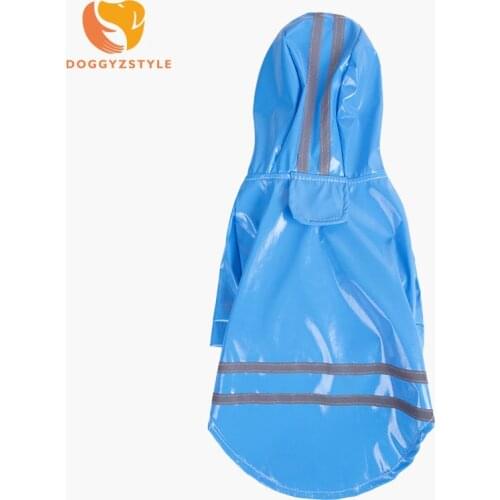 Casual PU Leather Dog Raincoat Pet Jacket Reflective Rain Pets Waterproof Coat Dogs Clothes Jumpsuit Apparel For Chihuahua