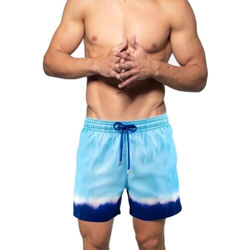 Summer Mens Solid Color Matching Floral Print Drawstring Tie Five-point Shorts Casual Loose Daily Running Sports Pants