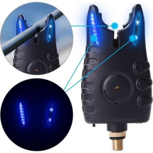 8 LED Fishing Bite Alarm High-quality Luminescence Indicator Adjustable Tone Volume Carp Fishing Tackle Accessories 90x40x40mm