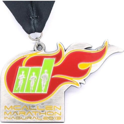 Marathon Sports Medal cheap metal running game medals hot sales custom made enamel color medal with ribbons