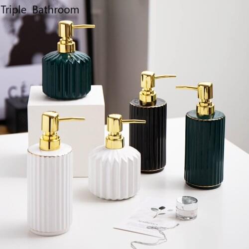 Light Luxury Liquid Soap Bottle Ceramic Phnom Penh Bathroom Hand Sanitzer Holder Wristband Hand Dispenser Household Accessories