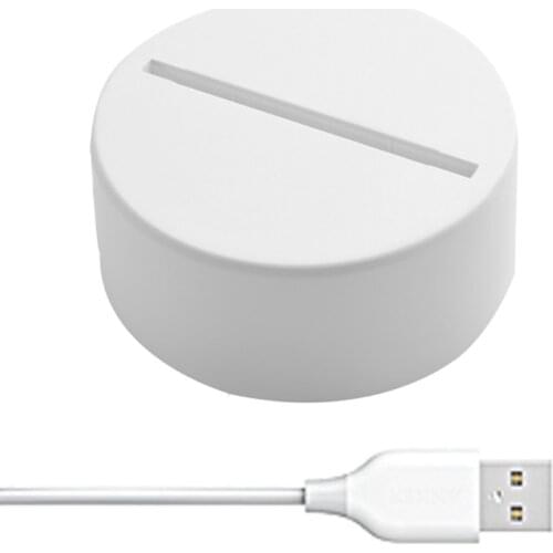 Handmade LED Light 3D Crystals Glass Resin Art Dispaly Base Ornament Lamp Stand G6DB